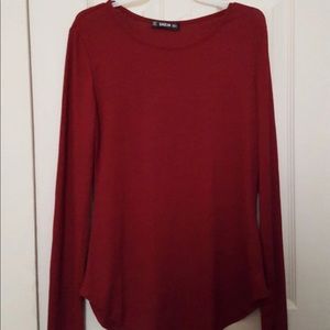 Shein Ribbed Red Sweater